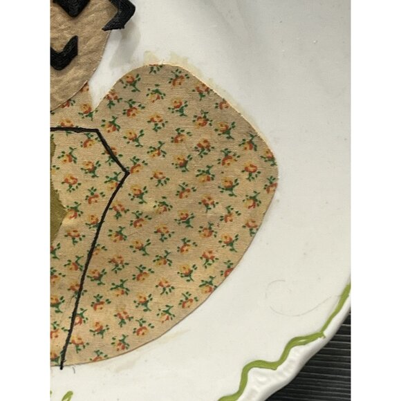 Folk Art 1950s His & Hers Portraits Vintage MCM Plates Beth & Bill Kitschy Decor - Picture 7 of 13